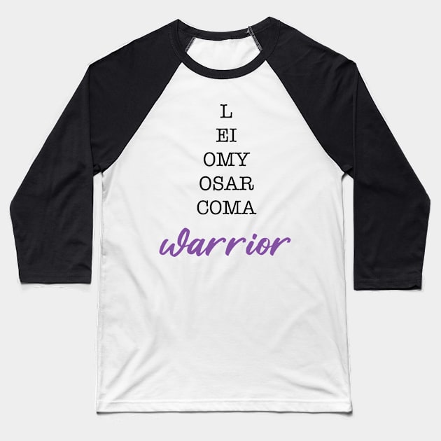 Leiomyosarcoma Warrior Baseball T-Shirt by BarbC